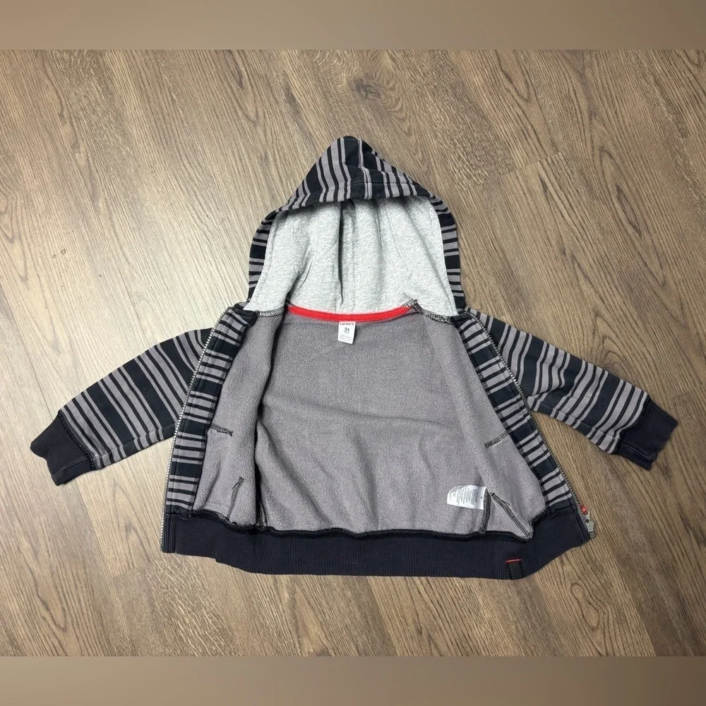 Carter's 3T Hooded Full Zip Striped Hoody, exclt cndtn. 15% off w 2+ bndl